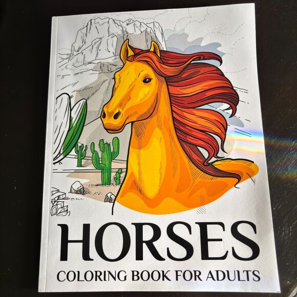 Deena Stone HORSES Coloring Book For Adults NEW - Picture 1 of 6